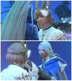 "the autumn leaves, the summer breeze, your shiny hair like mahogany" / "the wrinkled face, the silver hair, your crystal eyes stay a beautiful pair